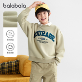 儿童打底衫 童装 潮 新款 巴拉巴拉男童卫衣中大童休闲圆领上衣春秋季