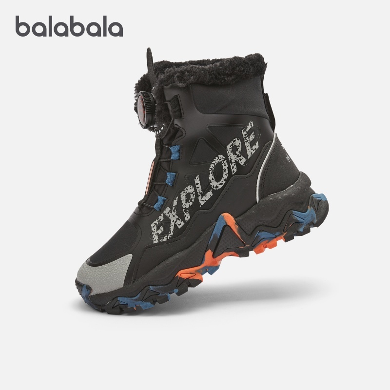 巴拉巴拉运动靴男童靴子加绒保暖