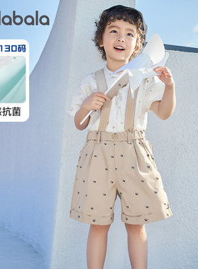 巴拉巴拉中裤男童背带裤凉感抗菌