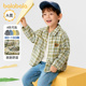 童装 巴拉巴拉男童长袖 新款 宝宝格子衬衣儿童上衣外套春秋装 潮 衬衫