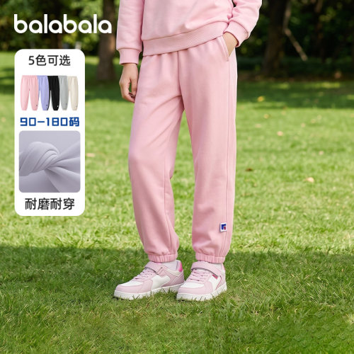 巴拉巴拉女童运动裤大童宽松裤子