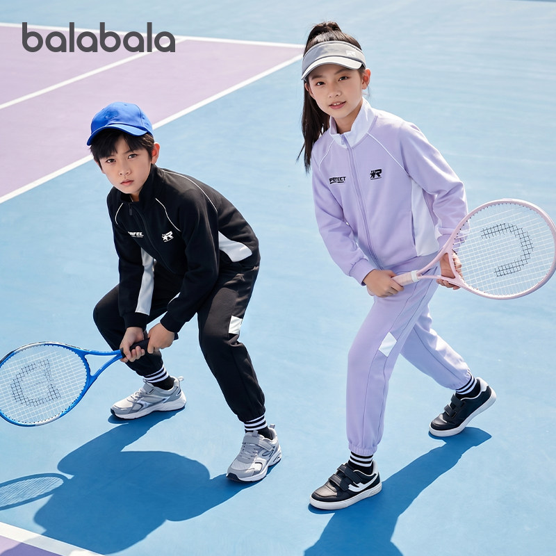巴拉巴拉balaOne长袖套装撞色潮