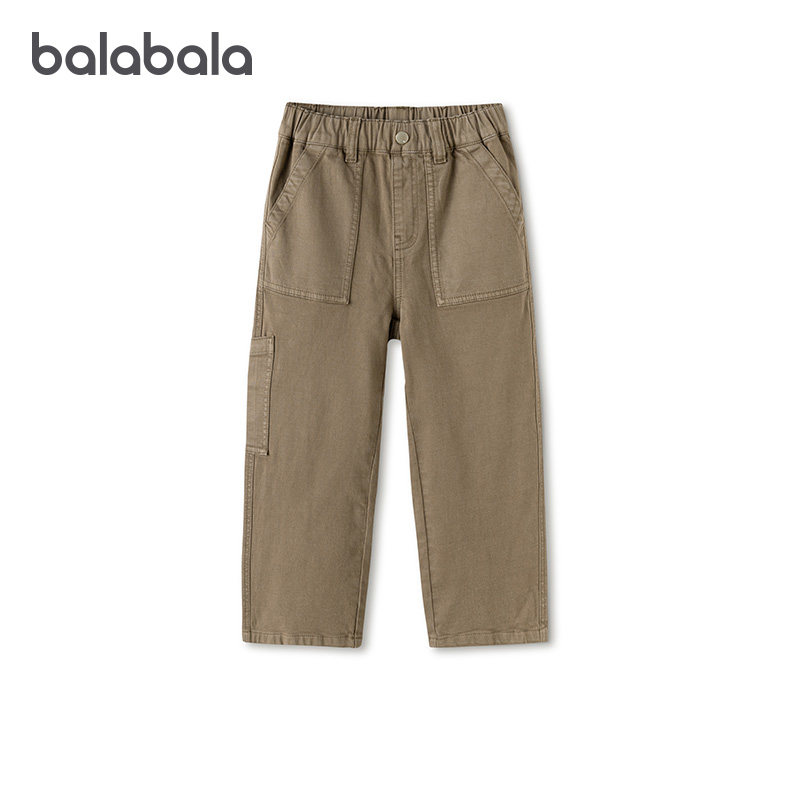 商场同款巴拉巴拉男童休闲裤长裤儿童裤子2026新款春季牛仔裤直筒