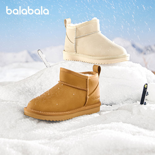 巴拉巴拉雪地靴男童女童棉靴加绒