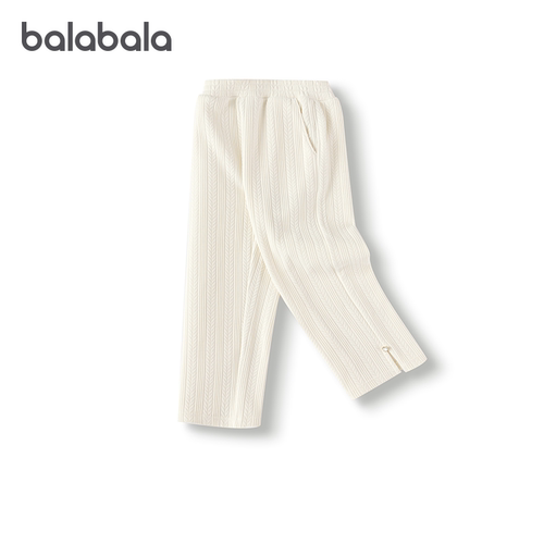巴拉巴拉长裤女童休闲直筒裤提花