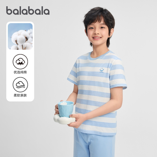 巴拉巴拉儿童短袖t恤男童条纹夏1