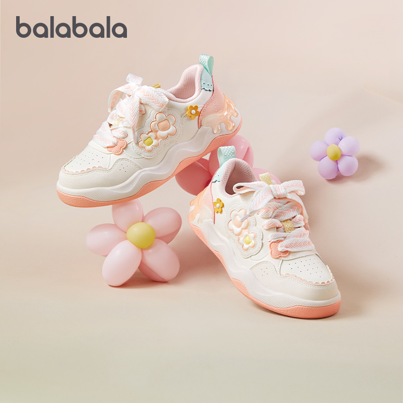 巴拉巴拉女童板鞋儿童低帮跑步鞋