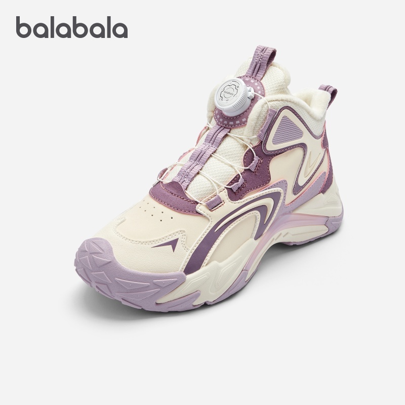 巴拉巴拉运动鞋女童鞋子加绒防滑