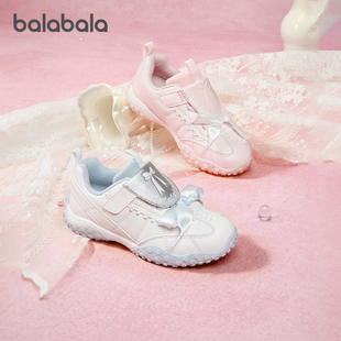巴拉巴拉女童跑步鞋大童芭蕾舞运动鞋儿童轻便鞋子2026春季新款潮