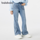 大童薄款 新款 宽松直筒裤 巴拉巴拉女童牛仔裤 儿童裤 子2025秋装 童装