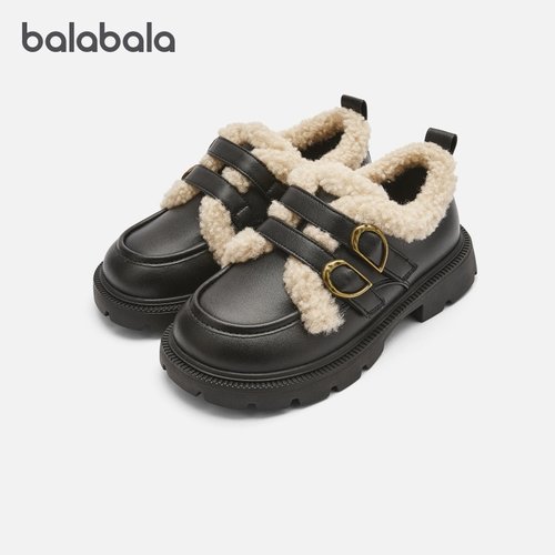 巴拉巴拉儿童黑色鞋子女童公主鞋