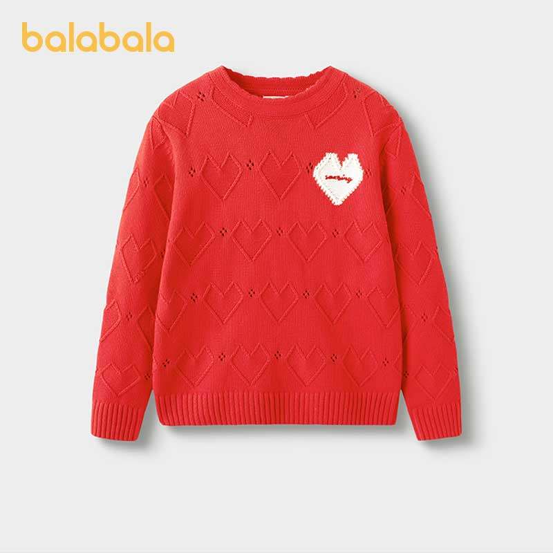 巴拉巴拉女童毛衣红色上衣中大童针织衫儿童上衣秋冬款童装拜年服,童装/婴儿装/亲子装,毛衣/针织衫,淘宝优惠券,粉丝福利购,淘宝优惠卷