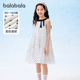 童装 巴拉巴拉女童连衣裙中大童波点公主裙儿童裙子2025夏装 新款 潮