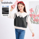 潮 童装 巴拉巴拉儿童马甲女童亲肤舒适针织学院风背心2026春装 新款