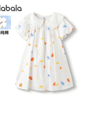 【XIAOLI筱李IP商场同款】巴拉巴拉女童连衣裙碎花夏季新款童装潮