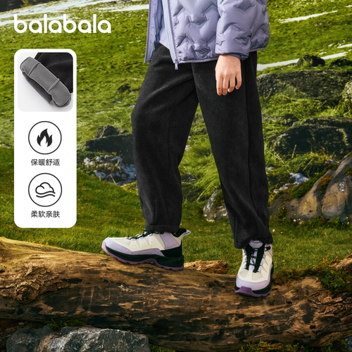 巴拉巴拉长裤女童加绒保暖萝卜裤