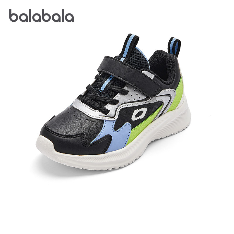 巴拉巴拉男童运动鞋大童轻便跑步鞋儿童透气鞋子2024冬季新款童鞋