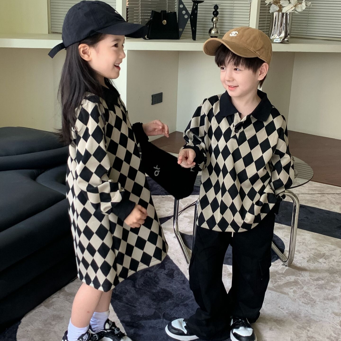 2025新款春季兄妹装儿童姐弟装春装韩版男女童卫衣连衣裙洋气春秋