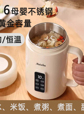 1L便携迷你电炖杯316不锈钢电炖杯婴儿辅食煲粥养生杯110V-220V