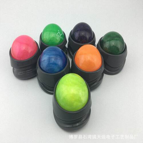 摩树脂按水 AF54晶球保健大理云石带底座走l珠按摩亚克力球Massag