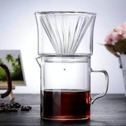耐热玻璃咖啡壶双层咖啡滤杯