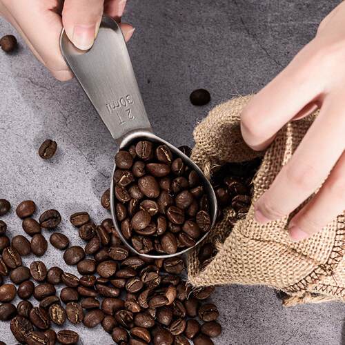 3具04不锈钢0咖250啡豆量勺烘焙工量勺带刻度奶粉茶叶调匙3m料l