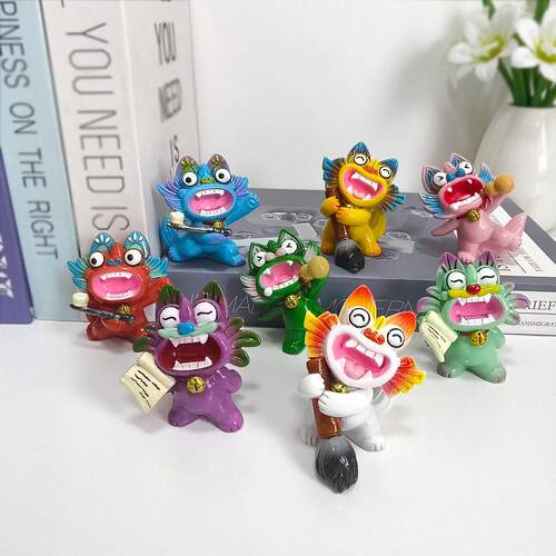 多彩云旅游礼品中式南国潮瓦猫文运创桌面开装105祥饰吉物摆件伴