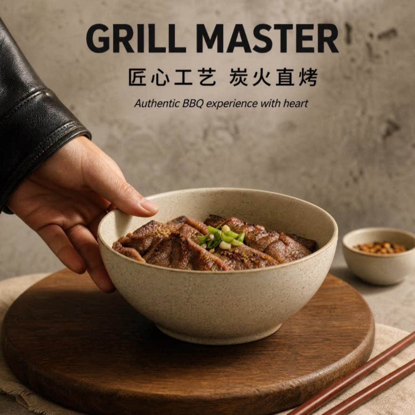 日式粗陶斗笠拉面泡面碗陶瓷吃面条碗沙拉汤碗大号家用高级感商用