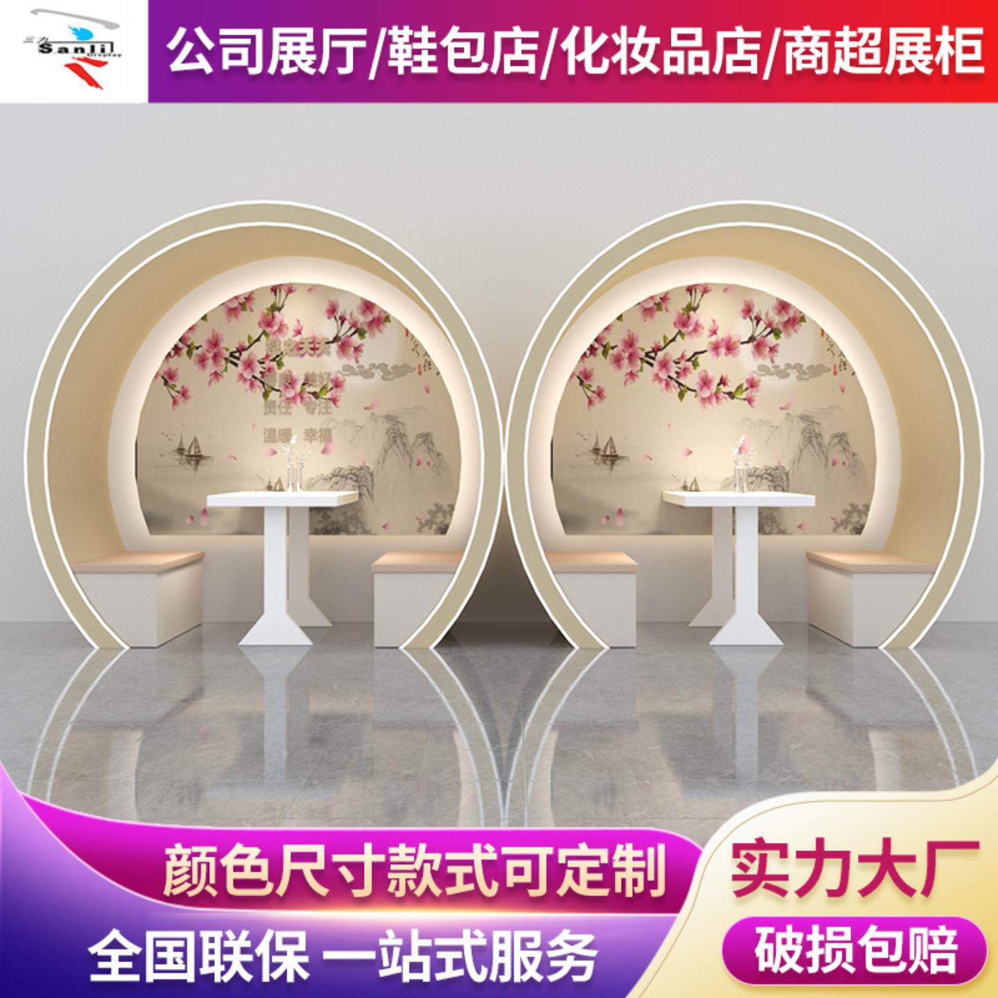 时尚蛋糕店展示台甜品透明中岛柜商用玻璃面包展柜烘焙茶点展示柜