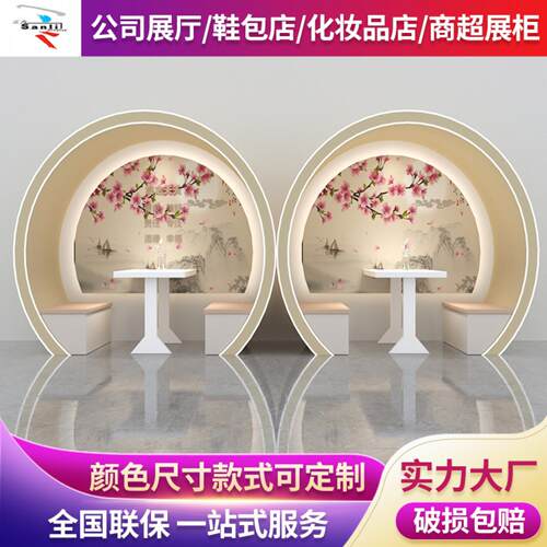 时尚蛋糕店展示台甜品透明中岛柜