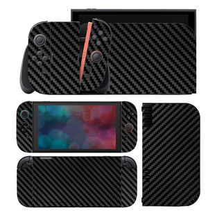 适用switch2贴纸保护膜外贸代发switch2掌机贴膜纯色黑色碳纤维
