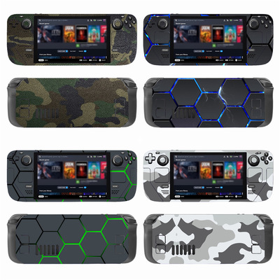 Steam Deck 贴纸防刮保护膜 迷彩格子主题贴纸 全身贴膜贴纸