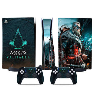 PS5贴纸贴膜游戏机 assassins creed valhalla手柄贴膜 ps5主机贴
