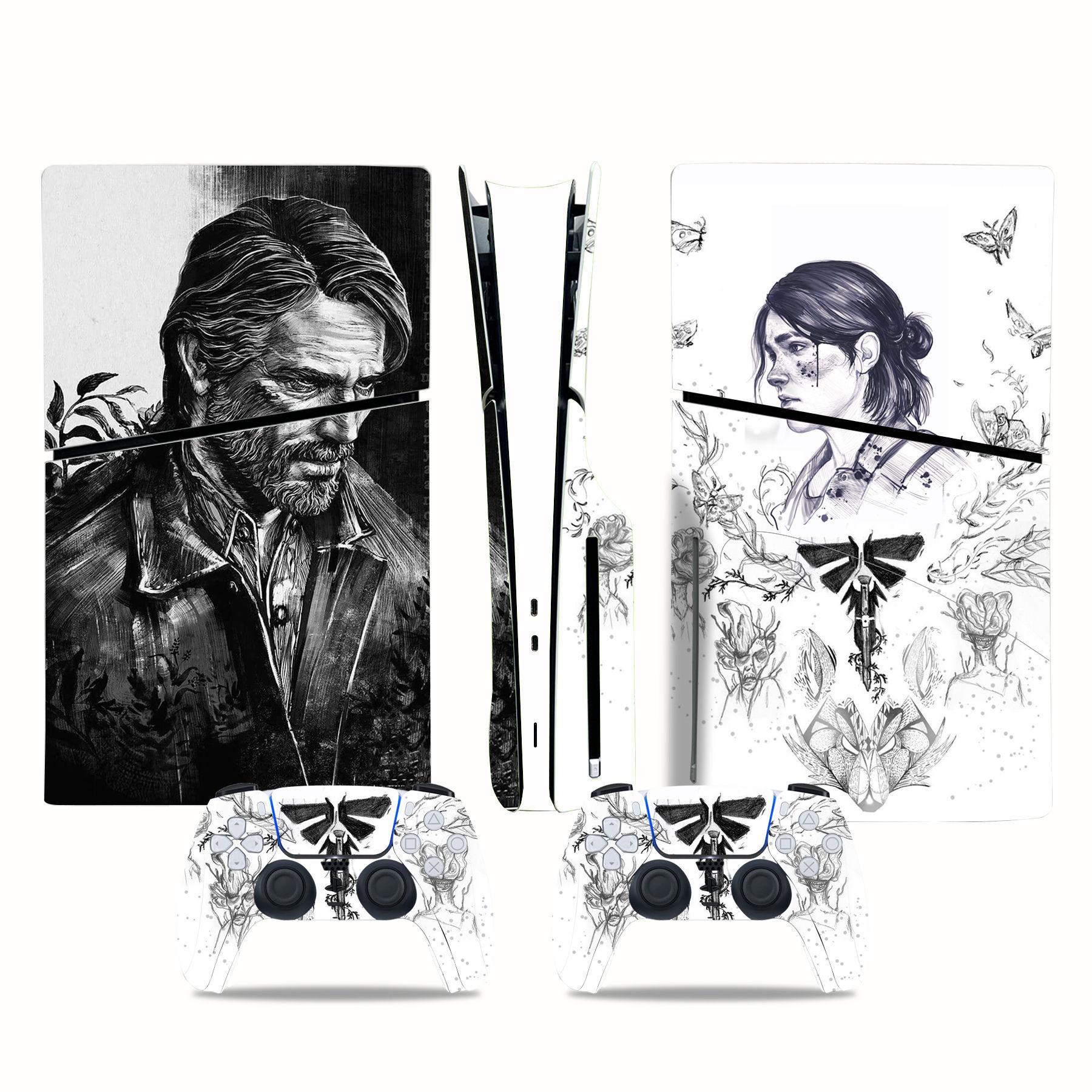 PS5 slim游戏机贴纸 the last of us美国末日 个性贴炫彩膜