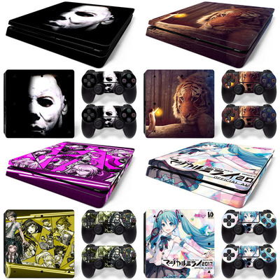 ps4 slim竖版贴膜ps4 slim薄机竖版贴纸ps4 slim机身贴竖版彩贴