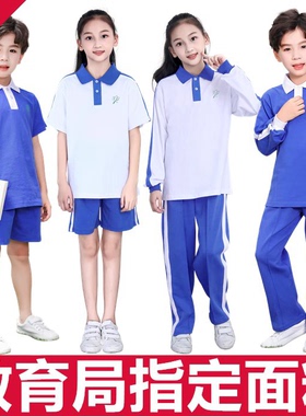 深圳校服小学生春夏秋冬装男女短袖T恤短裤速干薄长裤长袖外套装