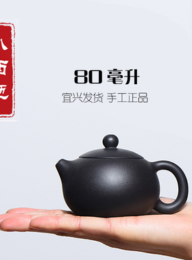 小西施50cc宜兴原矿紫砂手工壶迷你功夫茶具家用小容量单人泡茶壶