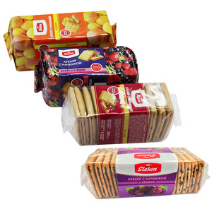 俄罗斯夹心果酱小麦饼干葡萄浆果蔓越莓杏味原装进口早餐零食茶点