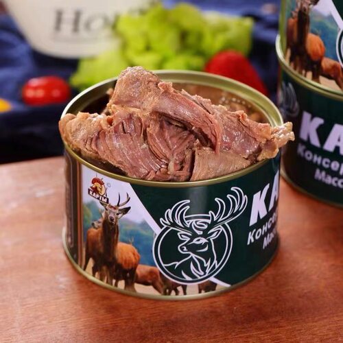 卡勒德鹿肉俄罗斯风味鹿肉罐头