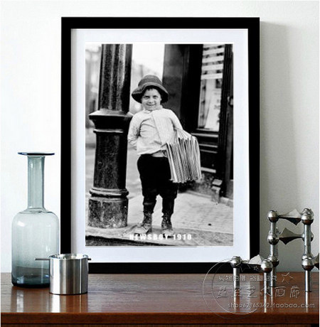 黑白摄影咖啡厅酒吧海报装饰画