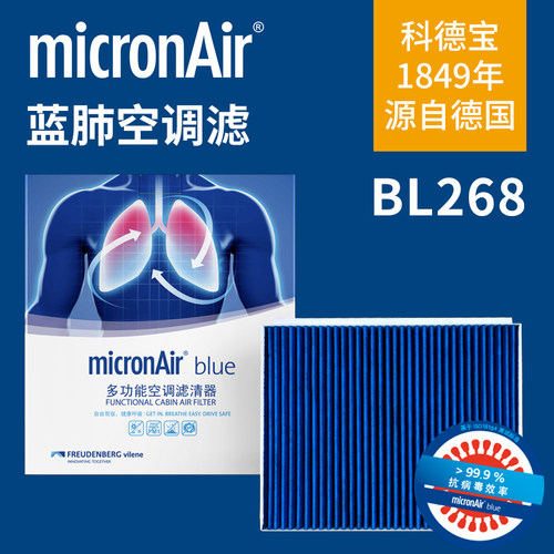 科德宝抗病毒蓝肺空调滤芯BL268适用极氪001 FR极氪009 7X极越01