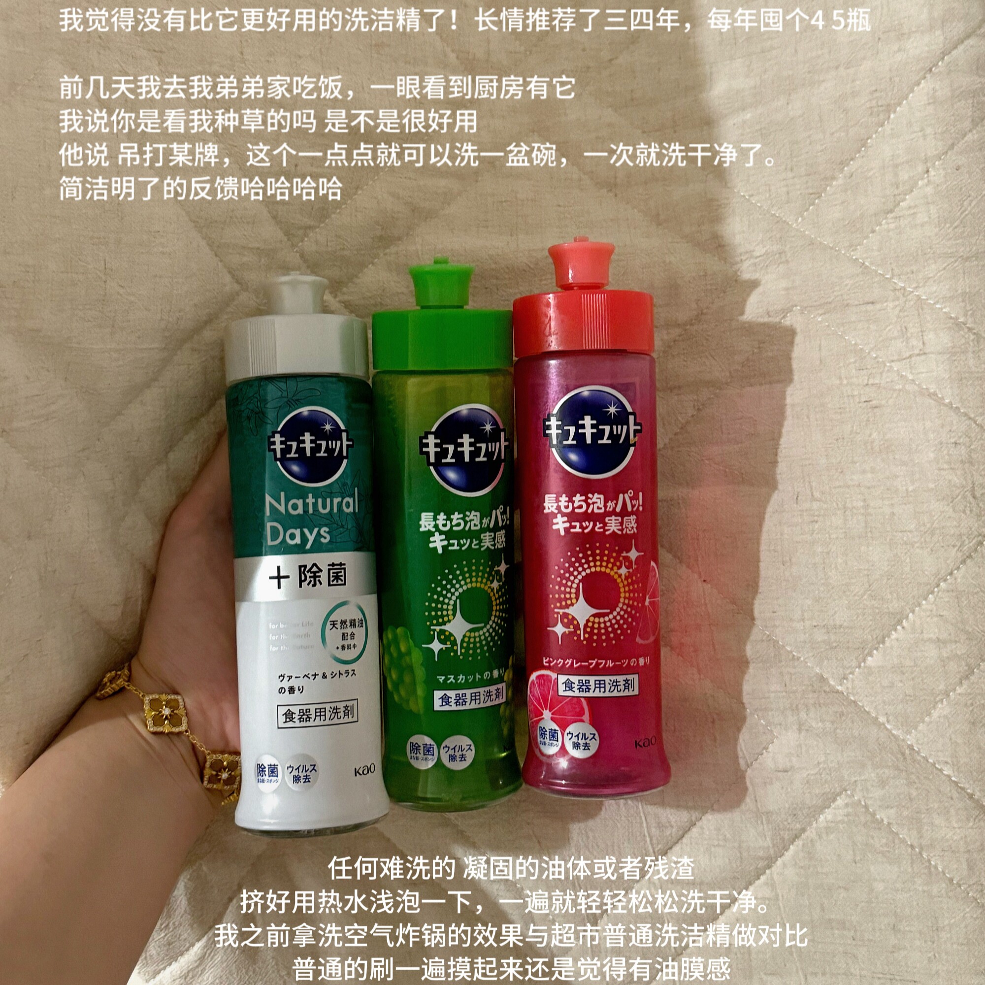 【4月木村白团购】日本本土花王果蔬洗洁精厨房油污清洁无残留