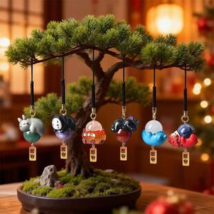 可爱宫崎骏 车载包包挂件 小精灵们星落愿语晶石挂件盲盒网红爆款