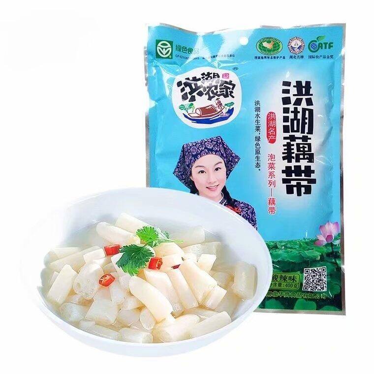 湖北洪湖农家特产泡椒藕带350g泡菜下饭开胃酸辣藕尖 5袋包邮