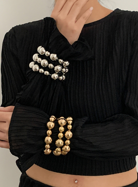 3件套CCB珠子手链套装 2025春夏新潮时尚个性小众设计百搭手饰品