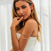 开口金属水滴臂镯女2025冬潮时尚 个性 小众设计网红写真拍照配饰品