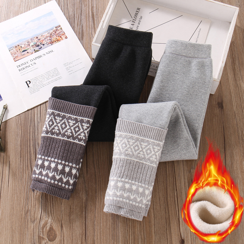 女童打底裤加绒外穿冬季保暖裤子