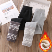 儿童保暖裤 加厚堆堆袜洋气女孩弹力修身 子 加绒外穿冬季 女童打底裤