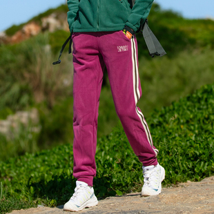 户外抓绒裤女式加绒加厚秋冬季内穿摇粒绒保暖冲锋裤内胆徒步卫裤