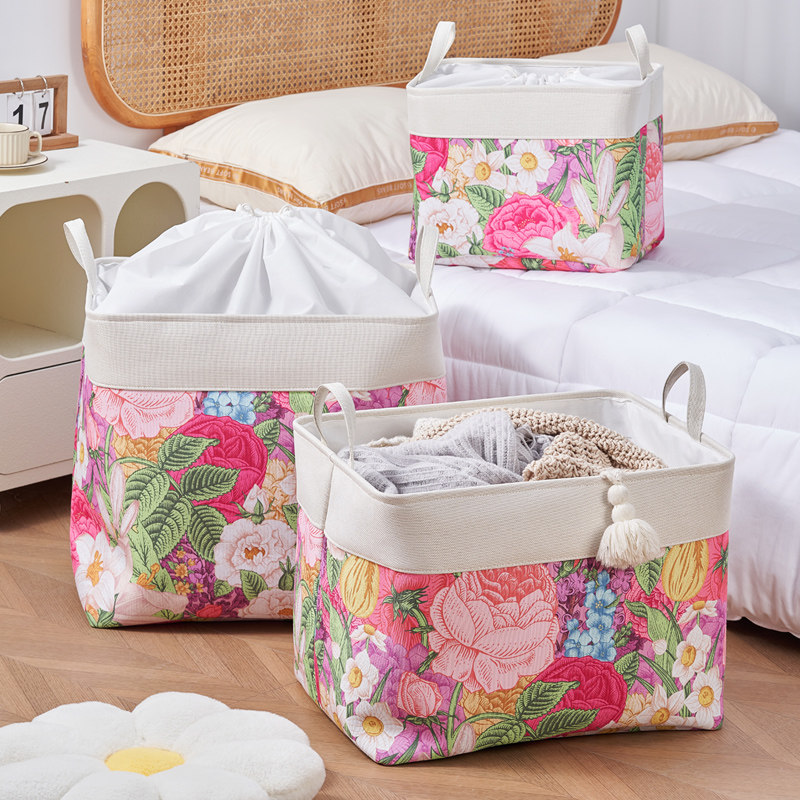春节大花收纳箱家用被子整理箱大容量超大宿舍衣服收口防尘收纳袋,收纳整理,收纳箱,淘宝优惠券,粉丝福利购,淘宝优惠卷